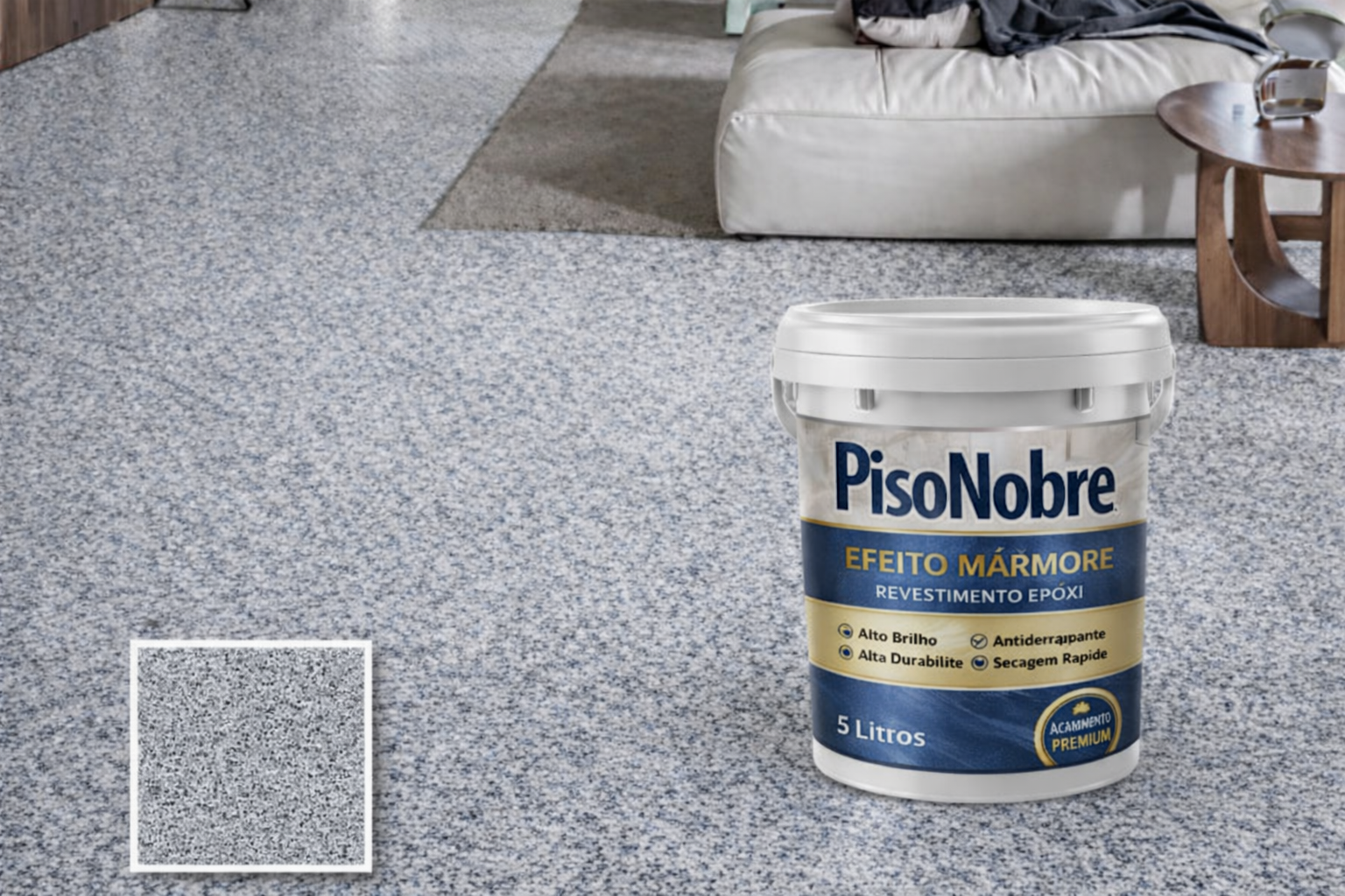 Revestimento Epóxi Efeito Mármore Alta Durabilidade + BRINDE HOJE 🔥Kit Ferramentas de Aplicação🔥srcset=